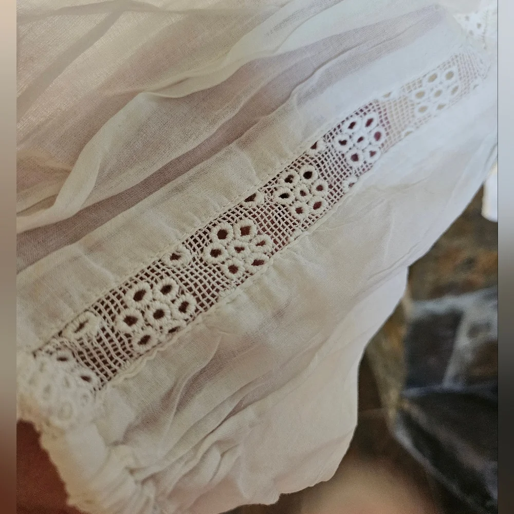 Free People White Lace Top 🤍 - Picture 7 of 12